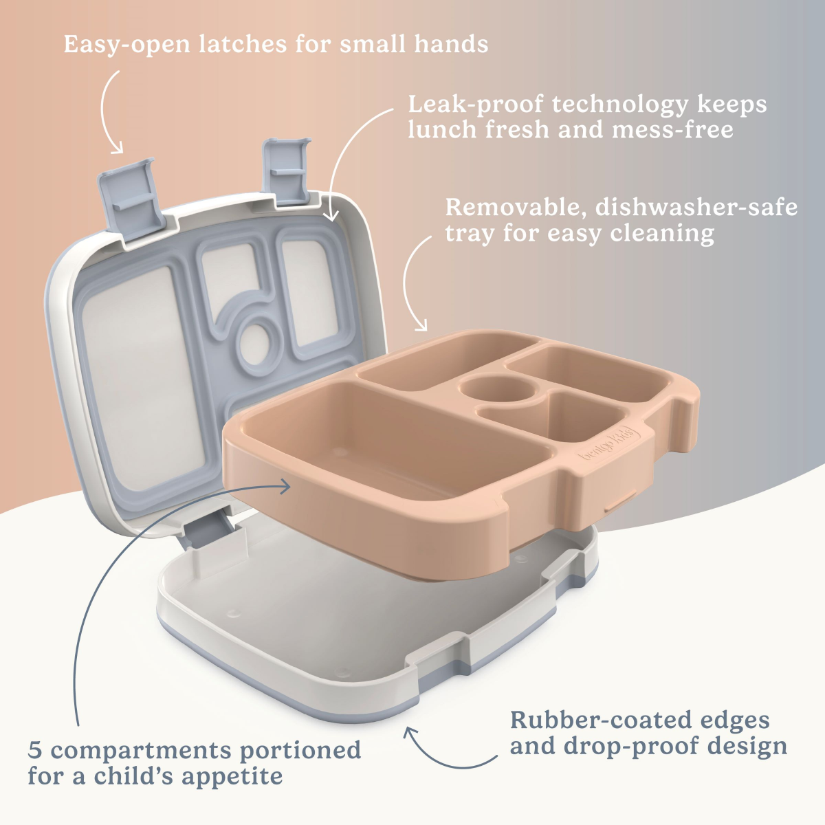 slide 2 of 4, Bentgo Kids Prints Durable & Leak-Proof Children's Lunch Box (Whimsy & Wonder Collection) - Checker Gradient, 1 ct