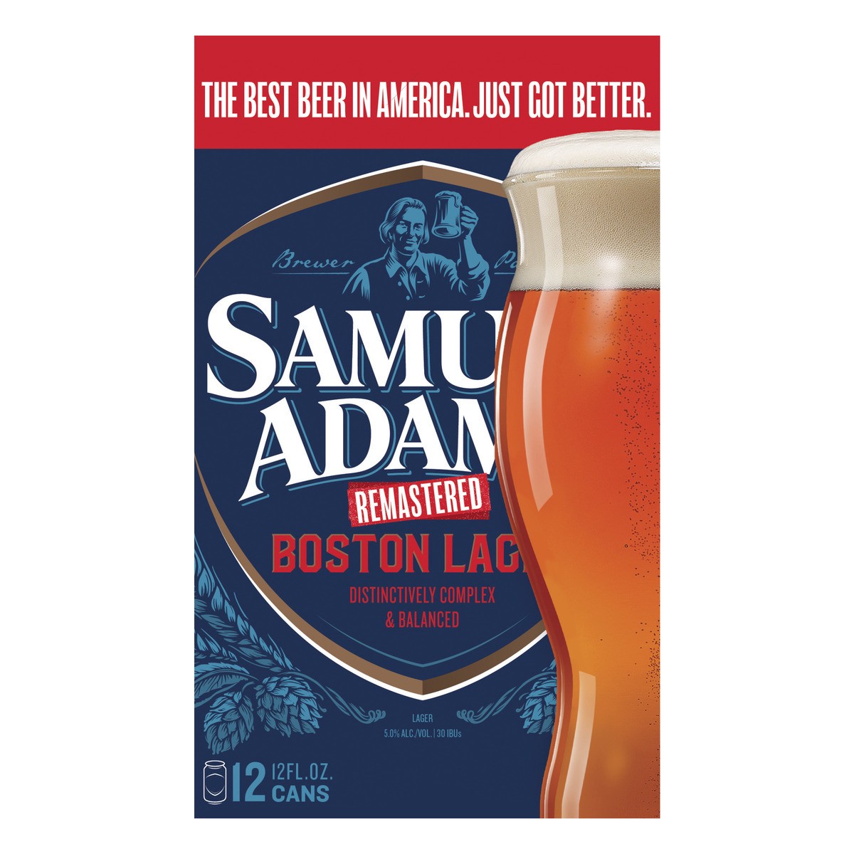 slide 4 of 8, Samuel Adams Boston Lager Beer (12 fl. oz. Can, 12pk.), 12 ct; 12 fl oz