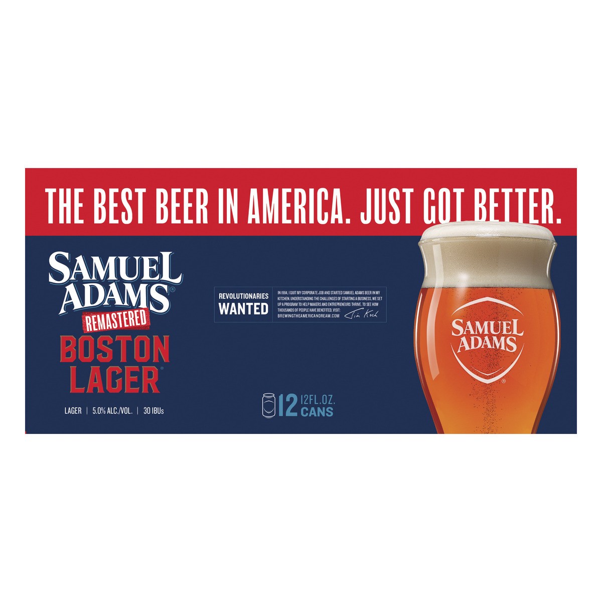 slide 5 of 8, Samuel Adams Boston Lager Beer (12 fl. oz. Can, 12pk.), 12 ct; 12 fl oz