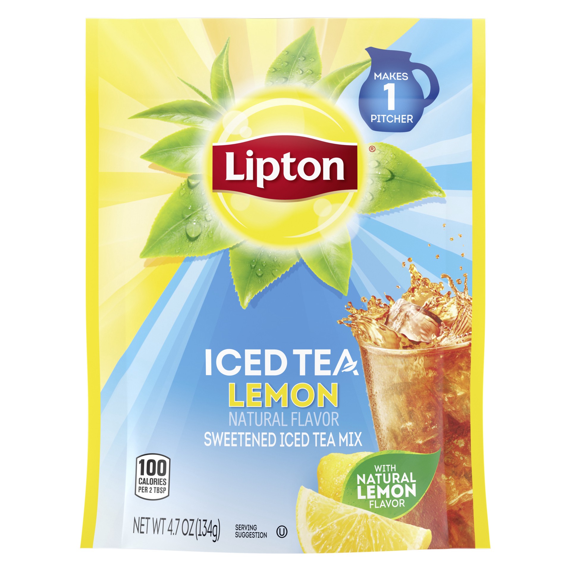 slide 1 of 4, Lipton Black Iced Tea Mix Lemon, 2 qt, 2 qt