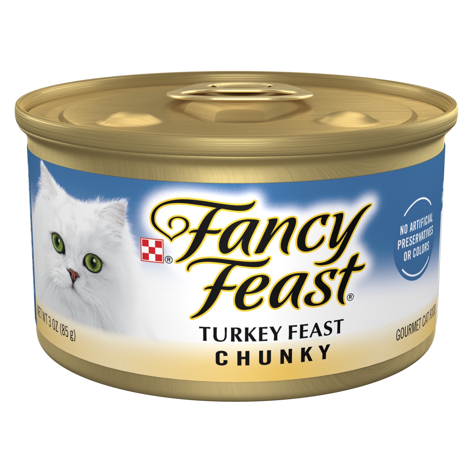 slide 1 of 9, Fancy Feast Chunky Turkey Feast Cat Food, 3 oz