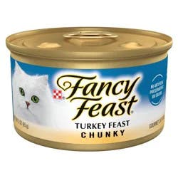 Fancy Feast Purina Fancy Feast Chunky Turkey Feast Wet Cat Food - 3 oz. Can