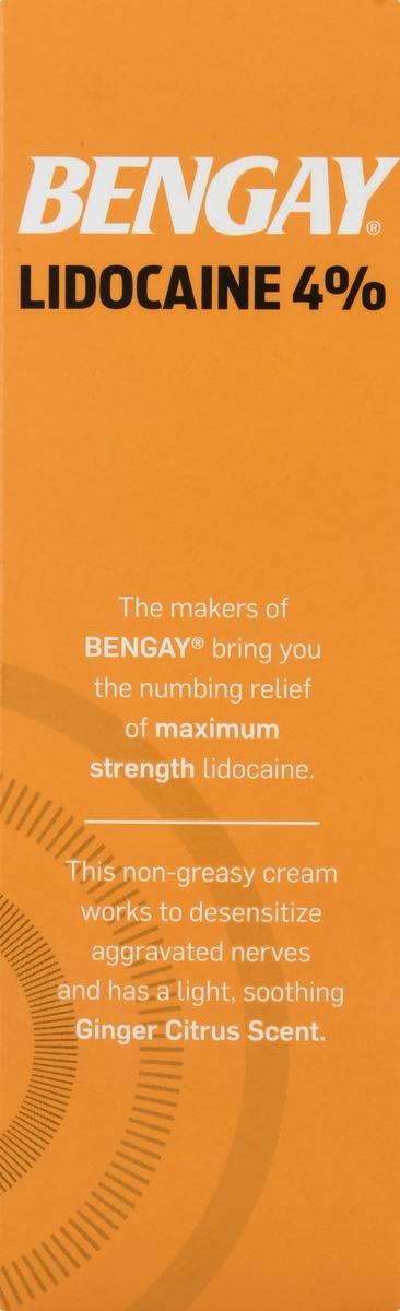 slide 8 of 9, BENGAY Lidocaine Cream Ginger, 1 ct