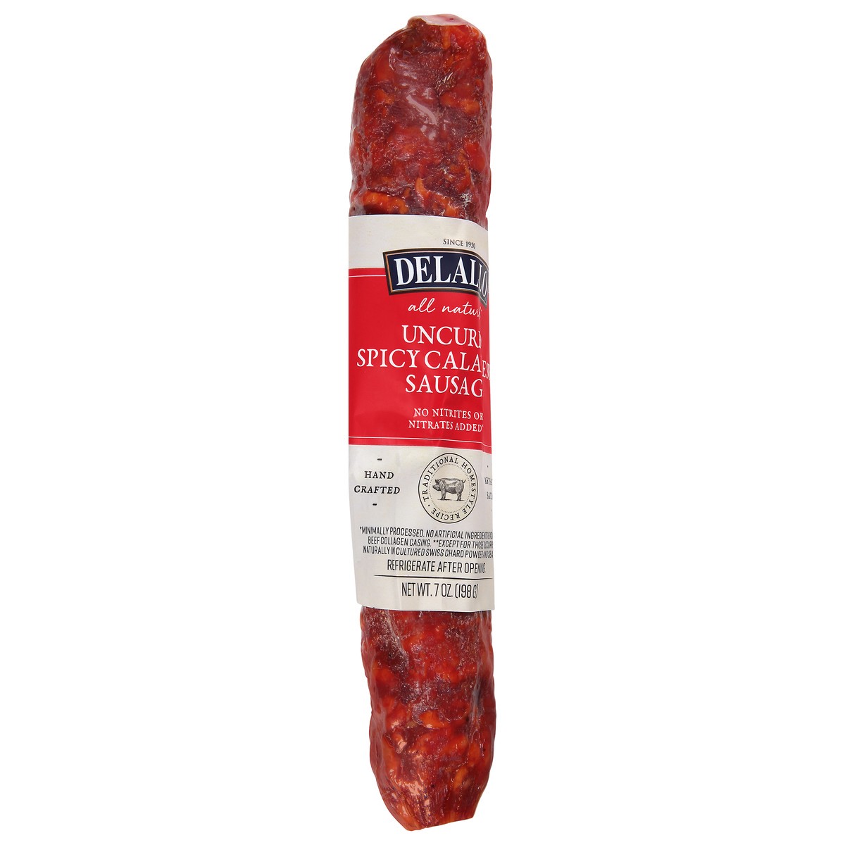 slide 7 of 14, DeLallo Uncured Spicy Calabrese Sausage 7 oz, 7 oz