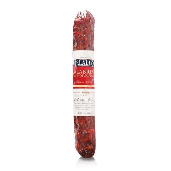 slide 1 of 1, DeLallo Calabrese Dry Hot Sausage, 7 oz