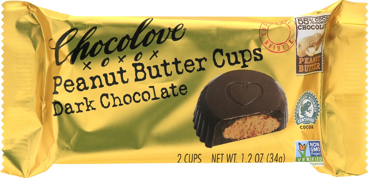 slide 7 of 13, Chocolove Peanut Butter Cups Dark Chocolate 2 ea, 2 ct