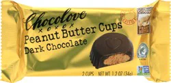 Chocolove Peanut Butter Cups Dark Chocolate - 2 ct