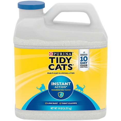 slide 1 of 1, Tidy Cats Cat Litter Clumping Instant Action Bag, 14 lb