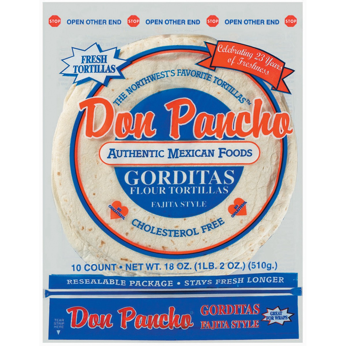 slide 2 of 2, Don Pancho Flour Tortillas, 18 oz