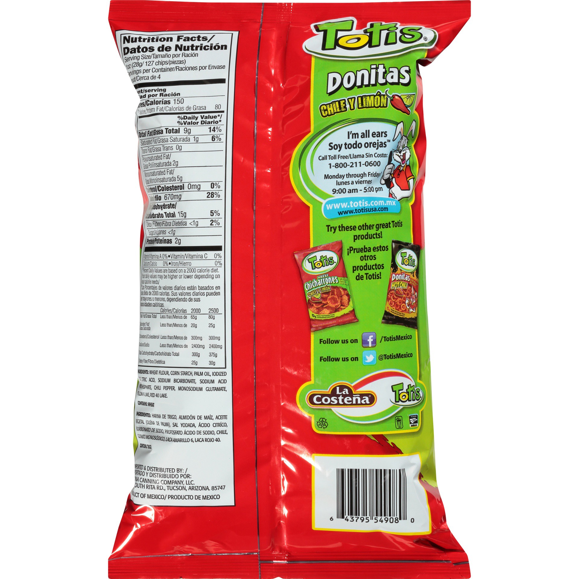 slide 3 of 6, Totis Chili & Lime Flavored Donitas 3.88 oz, 3.88 oz