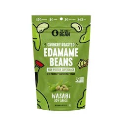The Only Bean Wasabi Soy Sauce Roasted Edamame Bean, 4 oz