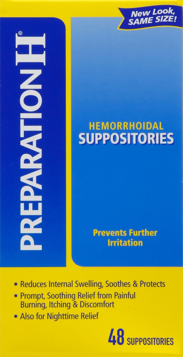 slide 1 of 9, Preparation H Hemorrhoidal Suppositories 48 ea, 48 ct