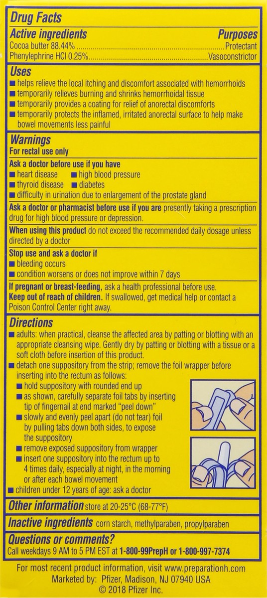 slide 8 of 9, Preparation H Hemorrhoidal Suppositories 48 ea, 48 ct