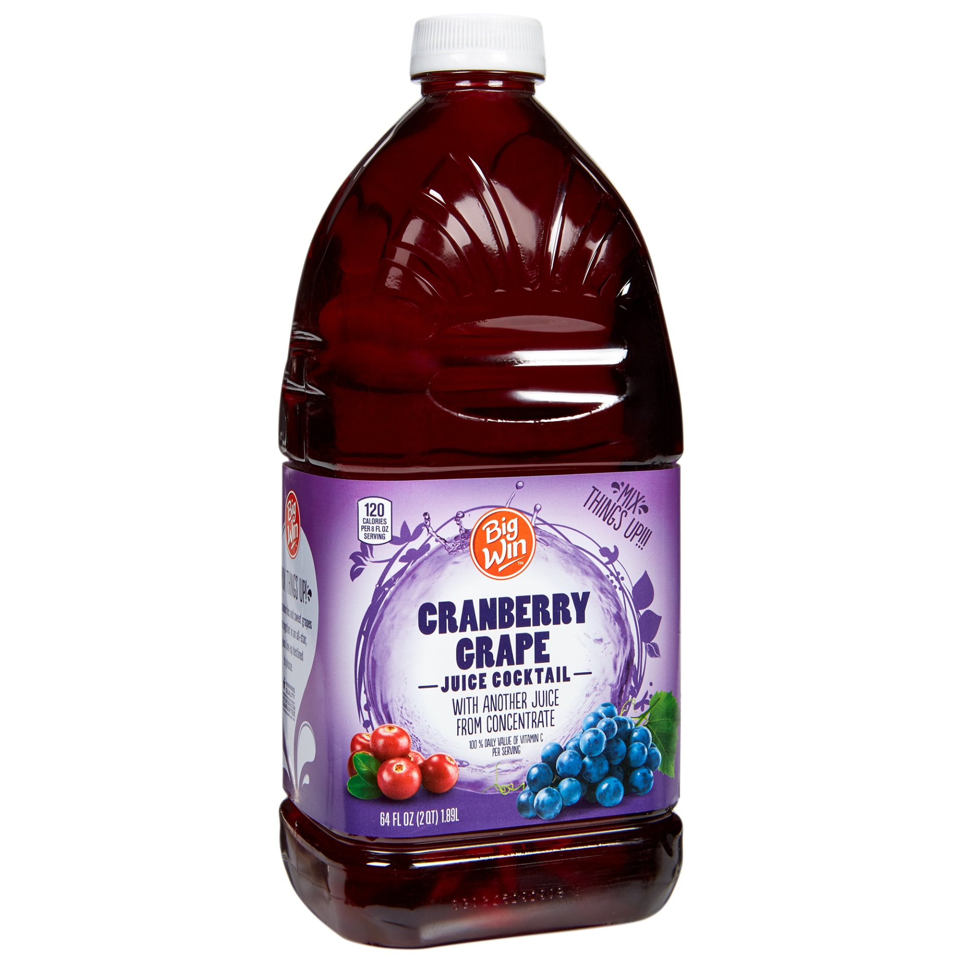 slide 3 of 3, Big Win Cranberry Grape Juice Cocktail, 64 fl oz