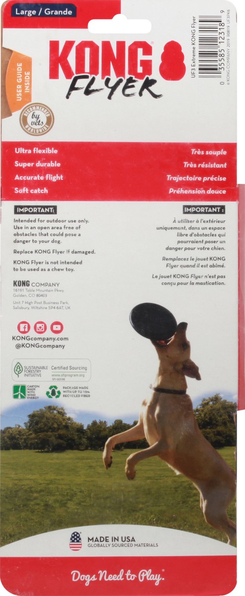 slide 5 of 9, KONG Large Extreme Flyer Dog Toy 1 ea Card, 1 ct