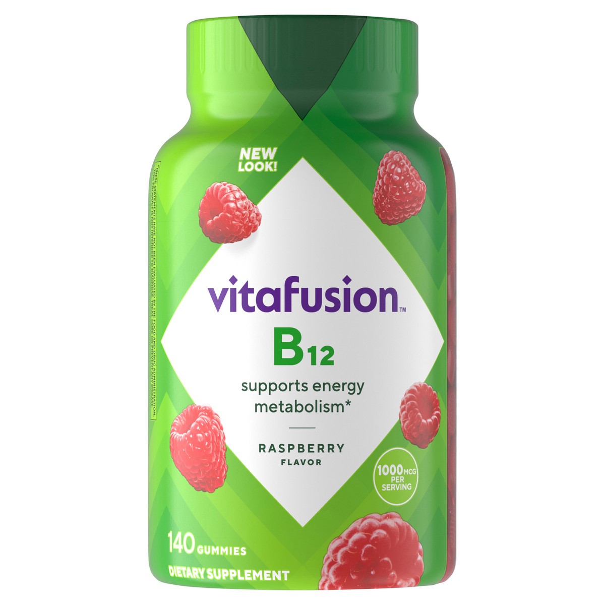 slide 1 of 10, vitafusion B12 Gummy Vitamins, Delicious Raspberry Flavor, 140ct (70 Day Supply), 140 cnt