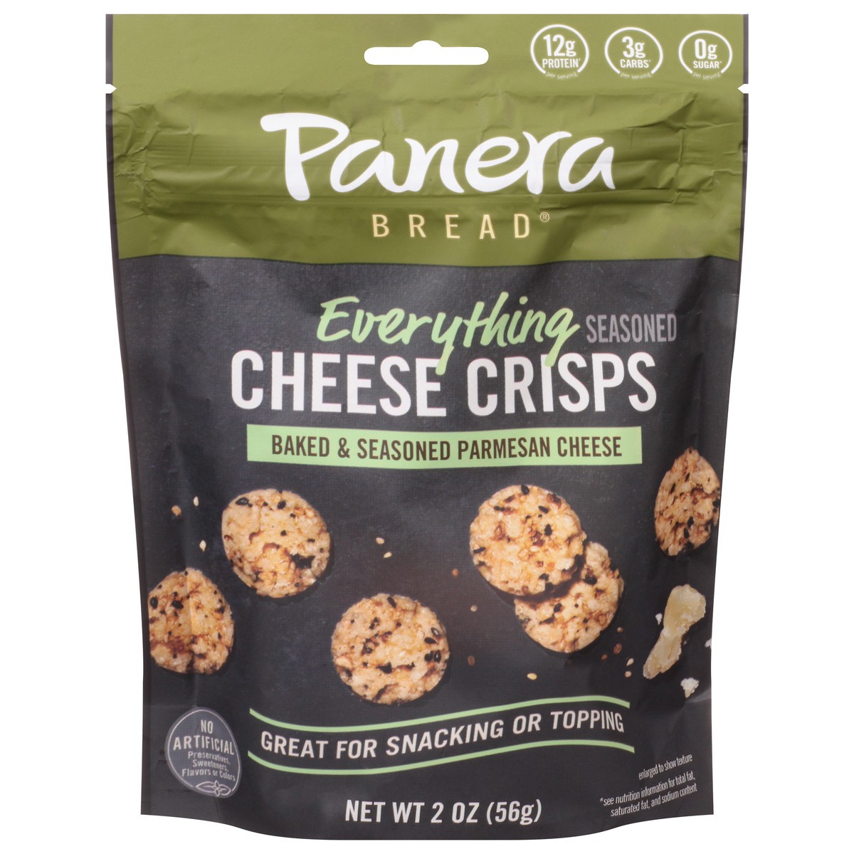 slide 1 of 9, Panera Bread Everything Cheese Crisps, 2 oz, 2 oz