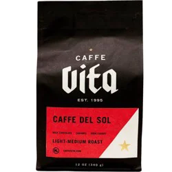 Caffe Vita Coffee Caffe Del Sol Espresso Roast Whole Bean Coffee- 12 oz