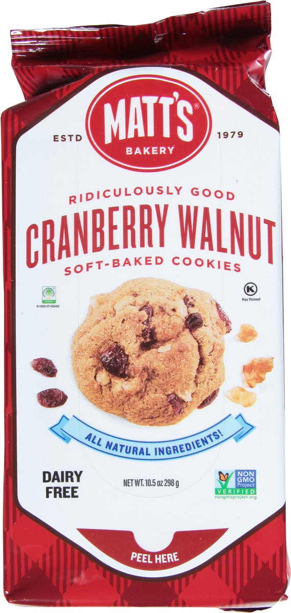slide 4 of 9, Matt's Soft-Baked Cranberry Walnut Cookies - 10.5 oz, 10.5 oz