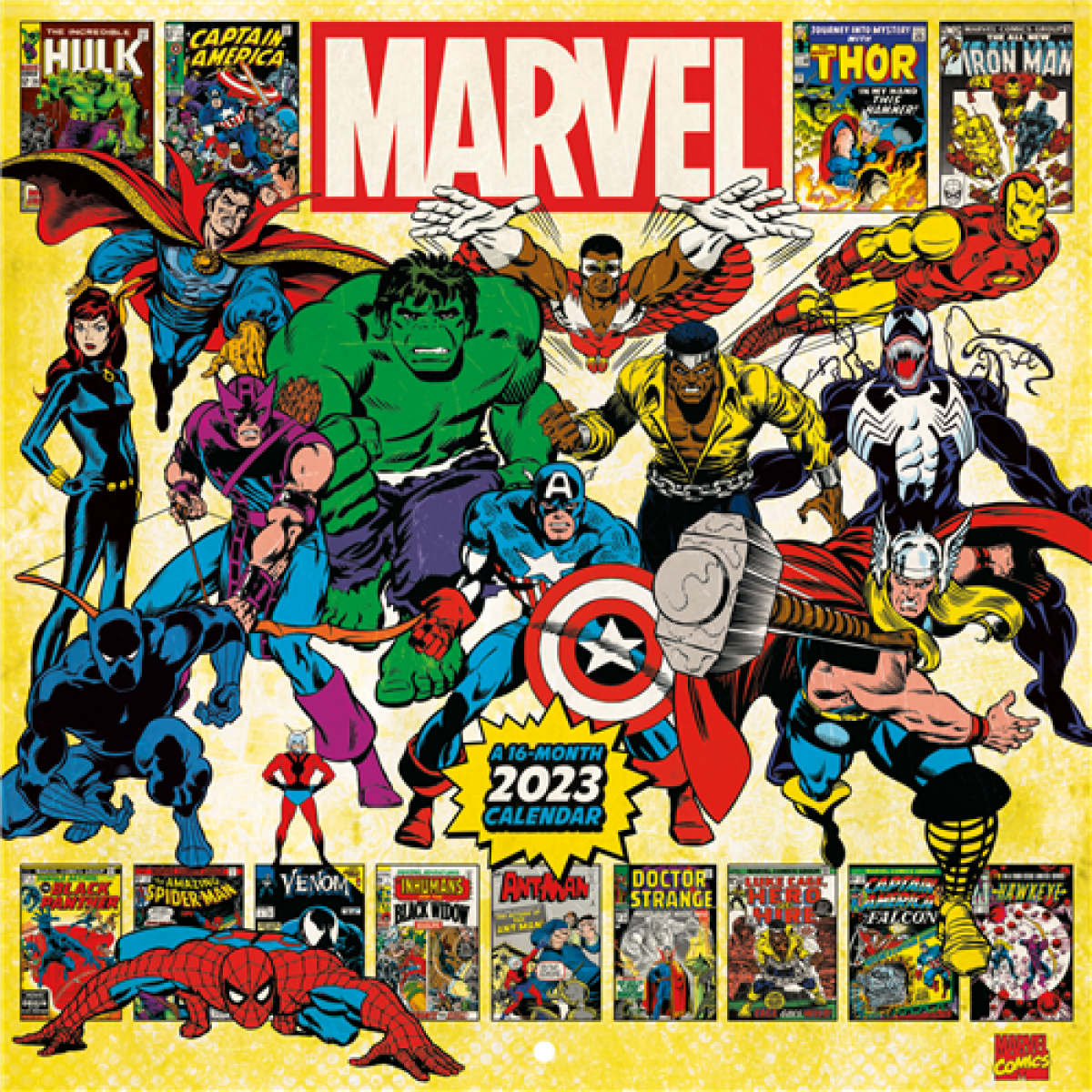 slide 1 of 1, 2023 Marvel Wall Calendar, 1 ct