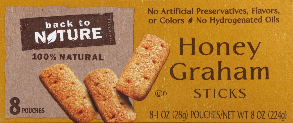 slide 3 of 6, Back to Nature Honey Graham Sticks, 8 oz