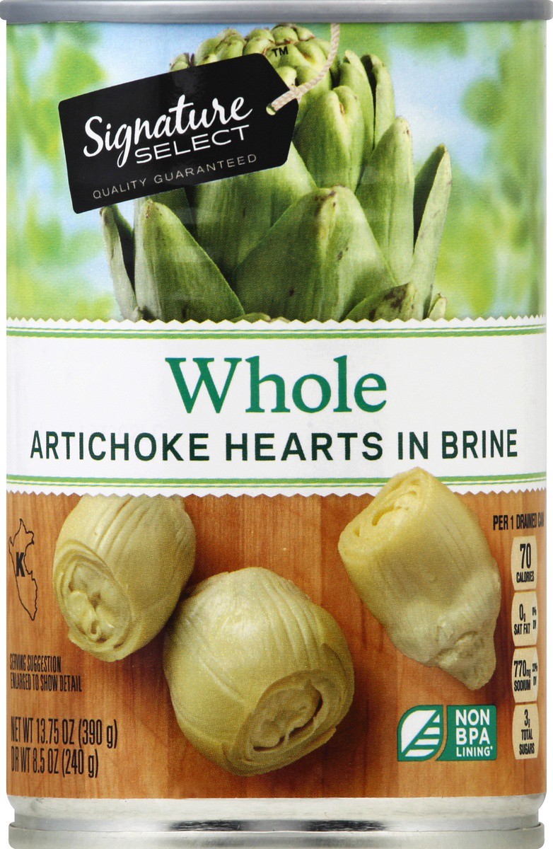 slide 2 of 2, Signature Select Artichoke Hearts 13.75 oz, 