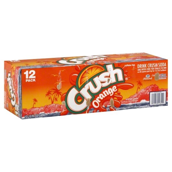 slide 1 of 1, Crush Orange Soda, 12 ct; 12 fl oz
