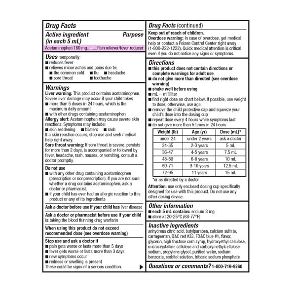 slide 12 of 21, Meijer Children's Pain & Fever Oral Suspension, Grape, 160mg, 2 ct