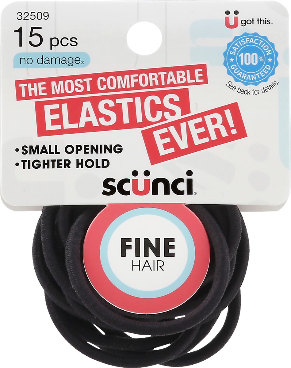 slide 4 of 7, scünci Blastic Elastic Bands For Fine Hair, 15 ct