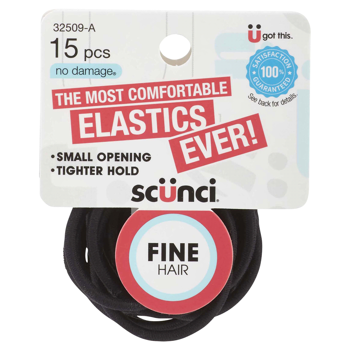 slide 1 of 7, scünci Blastic Elastic Bands For Fine Hair, 15 ct