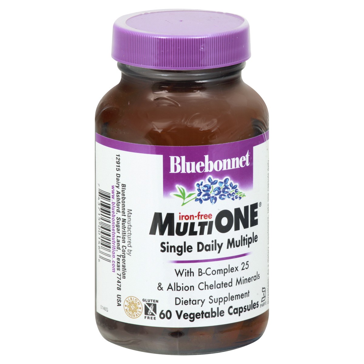 slide 11 of 12, Bluebonnet Nutrition Iron-Free Vegetable Capsules Multi One 60 ea, 60 ct