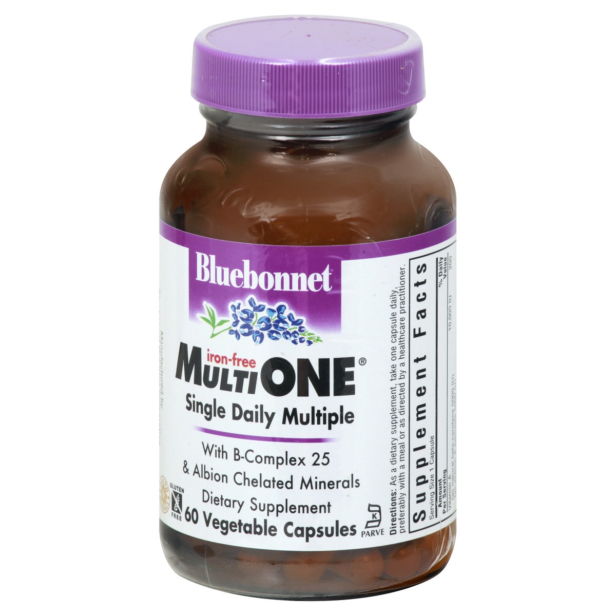 slide 12 of 12, Bluebonnet Nutrition Iron-Free Vegetable Capsules Multi One 60 ea, 60 ct