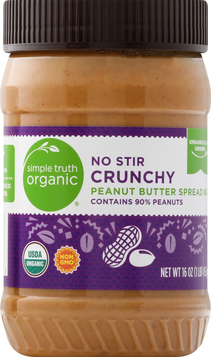 slide 7 of 8, Simple Truth Organic No Stir Crunchy Peanut Butter, 16 oz