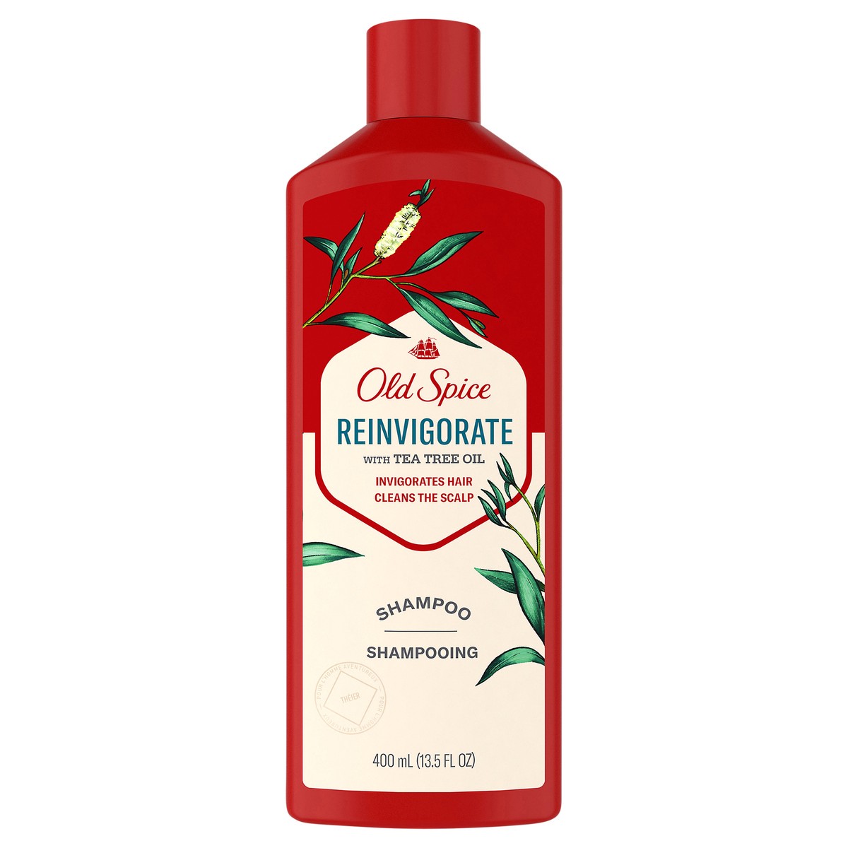 slide 6 of 6, Old Spice Reinvigorate Shampoo with Tea Tree Shampoo for Men, 13.5 fl oz, 13.5 fl oz