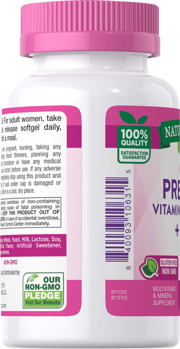 slide 5 of 5, Nature's Truth Ultra Prenatal Vitamins and Minerals plus DHA, 60 ct