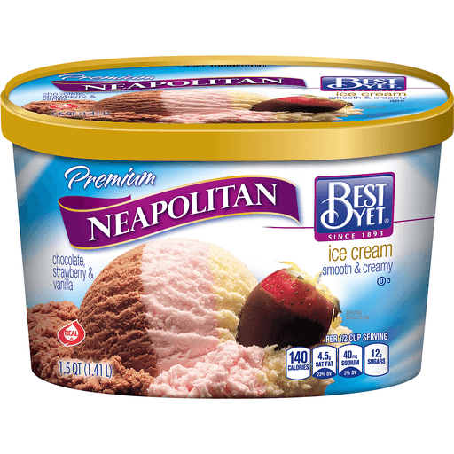 slide 1 of 1, Best Yet Neapolitan Ice Cream, 48 fl oz