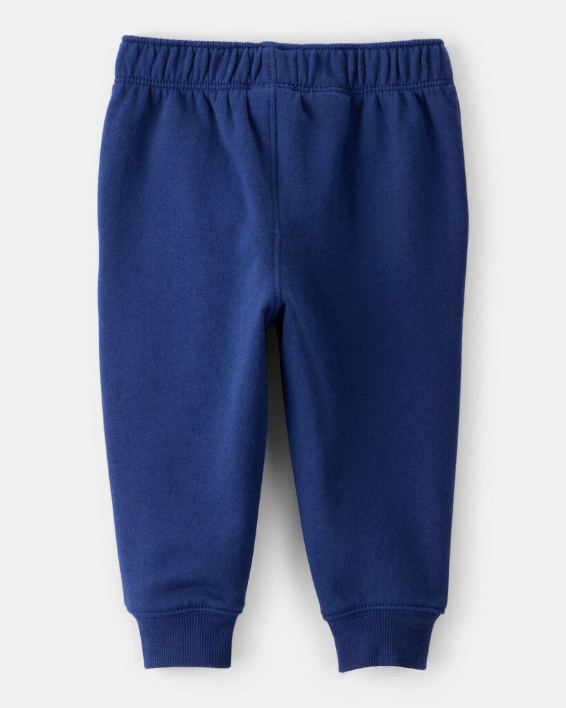 slide 3 of 3, Carter's Carters Baby Boy Solid Fleece Cotton Jogger - Navy Blue 24M, 1 ct