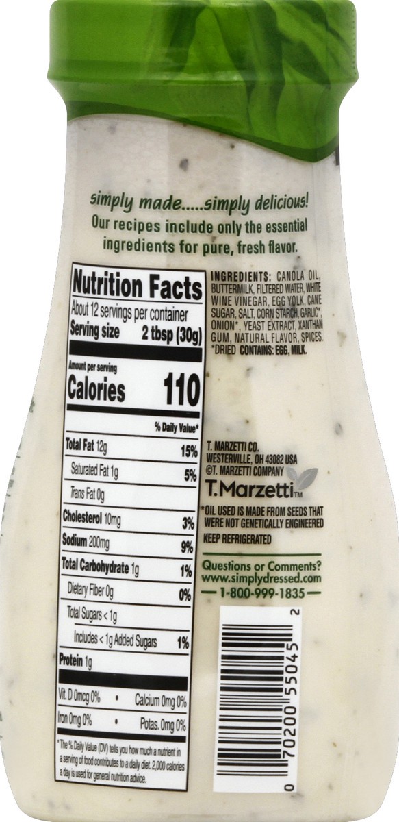 slide 6 of 7, Marzetti Ranch Dressing, 12 oz