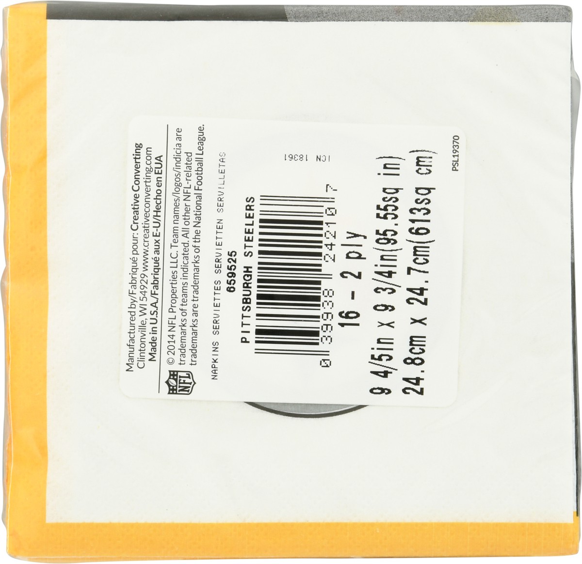 slide 3 of 11, NFL 2-Ply Pittsburgh Steelers Napkins 16 ea, 1 ct