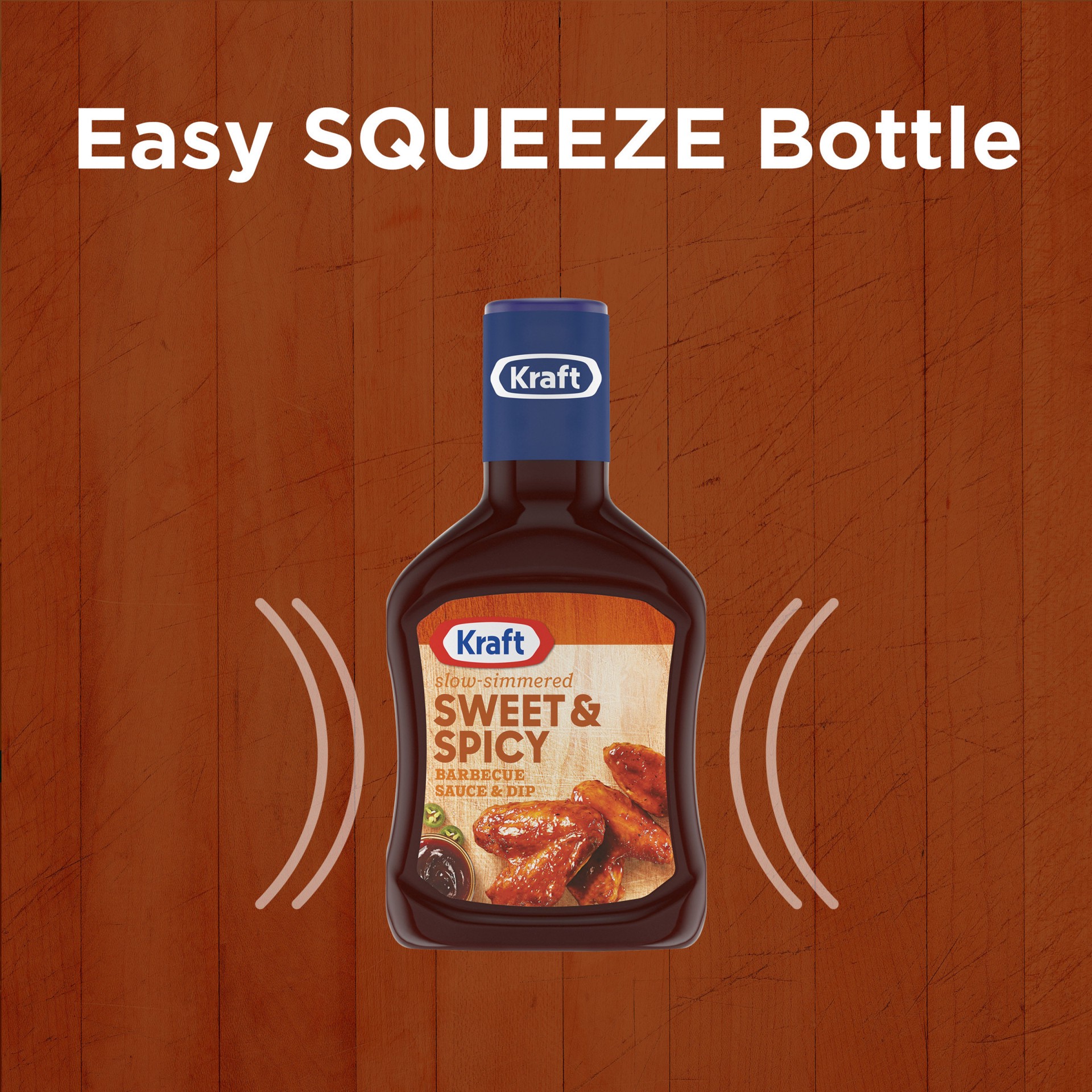 slide 3 of 5, Kraft Sweet & Spicy Slow-Simmered Barbecue Sauce, 18 oz Bottle, 18 oz