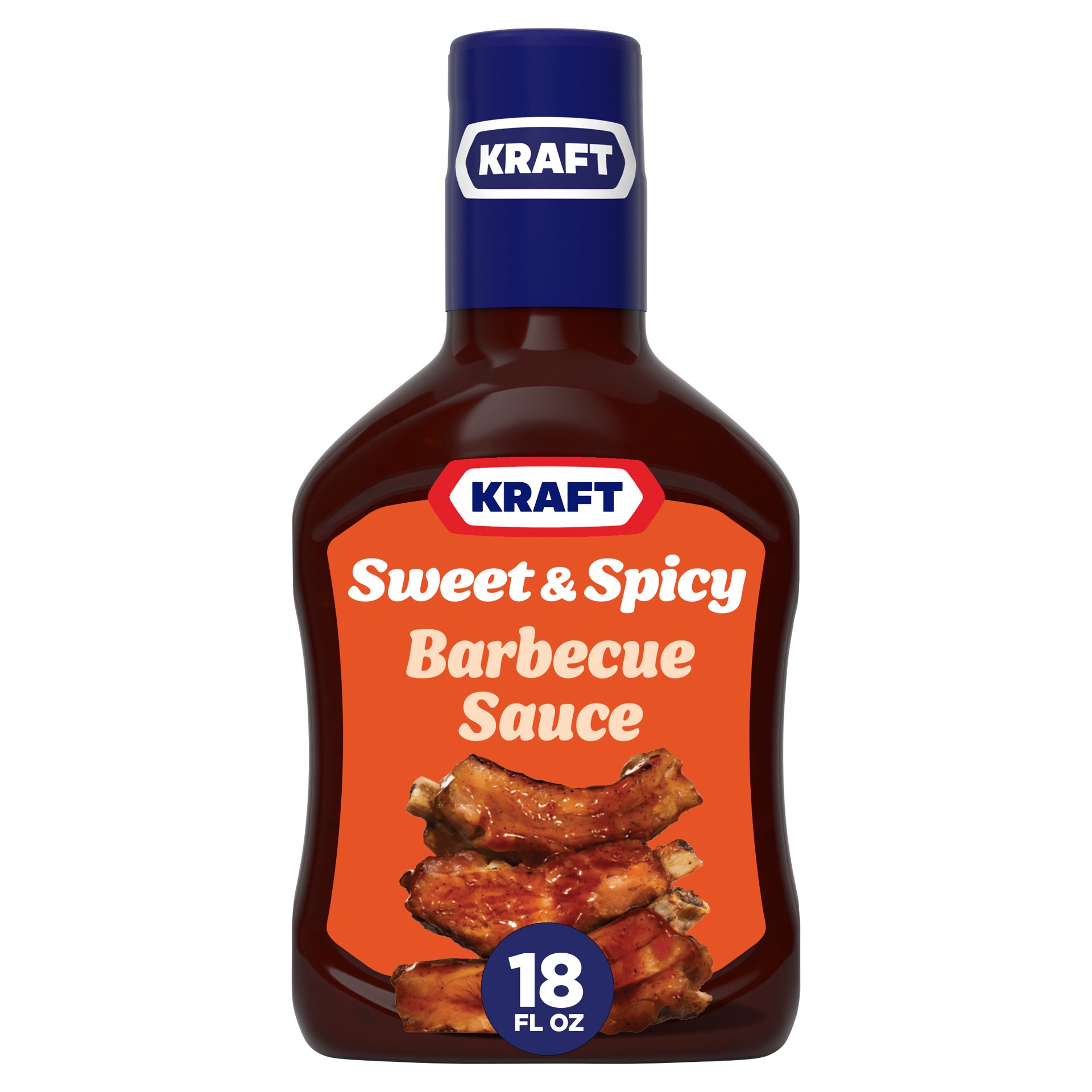 slide 1 of 5, Kraft Sweet & Spicy Slow-Simmered Barbecue Sauce, 18 oz Bottle, 18 oz