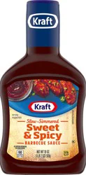 Kraft Sweet & Spicy Slow-Simmered Barbecue Sauce, 18 oz Bottle