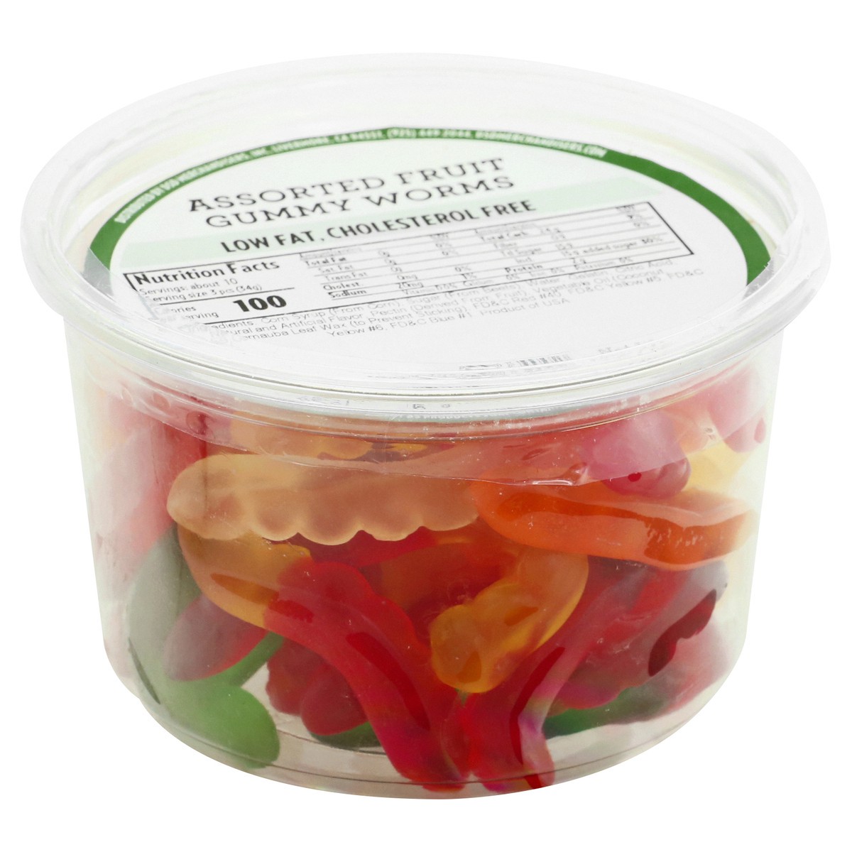 slide 11 of 13, DSD Merchandisers Assorted Fruit Gummy Worms 13 oz, per lb