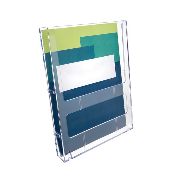 slide 7 of 10, Deflect-O Lit Loc Interlocking Magazine Size Literature Display, Clear, 1 ct