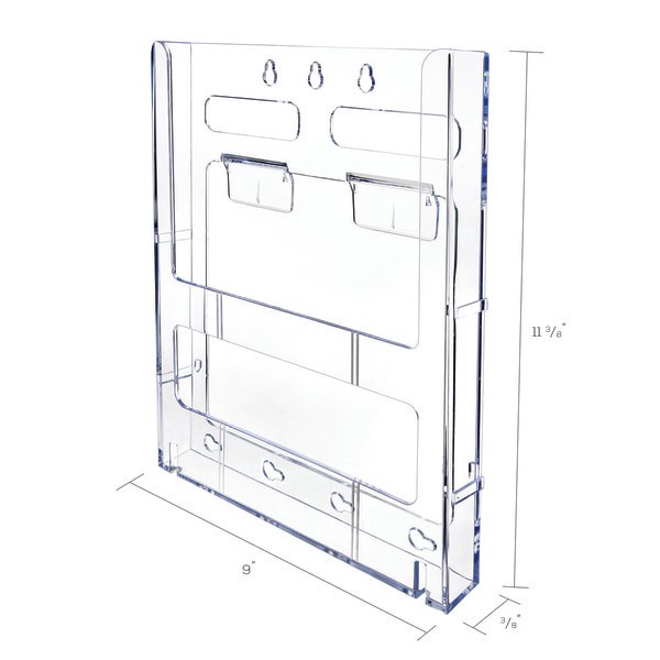 slide 6 of 10, Deflect-O Lit Loc Interlocking Magazine Size Literature Display, Clear, 1 ct