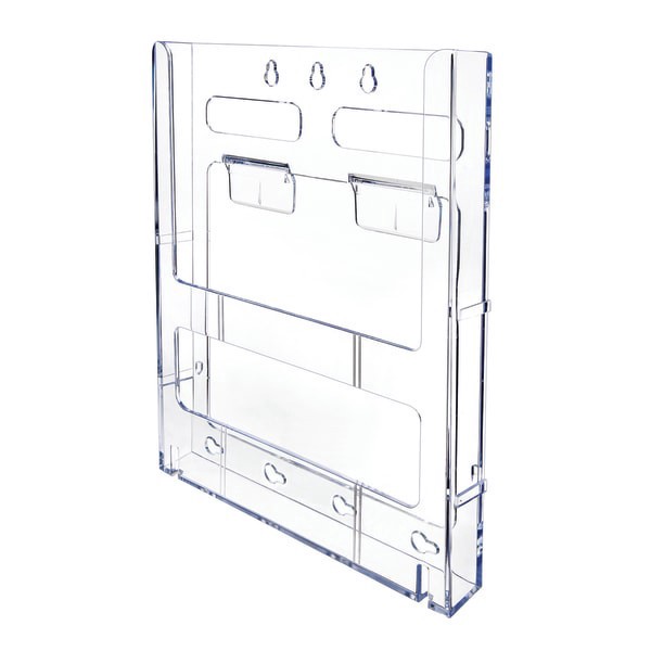 slide 9 of 10, Deflect-O Lit Loc Interlocking Magazine Size Literature Display, Clear, 1 ct