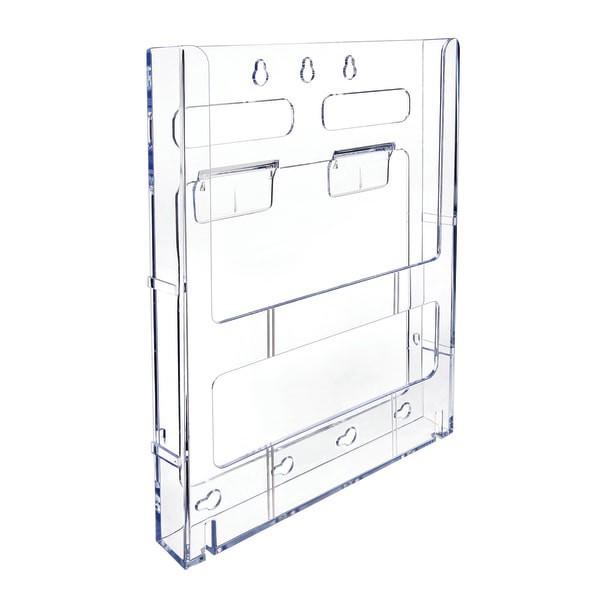 slide 10 of 10, Deflect-O Lit Loc Interlocking Magazine Size Literature Display, Clear, 1 ct