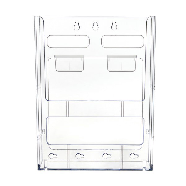 slide 2 of 10, Deflect-O Lit Loc Interlocking Magazine Size Literature Display, Clear, 1 ct