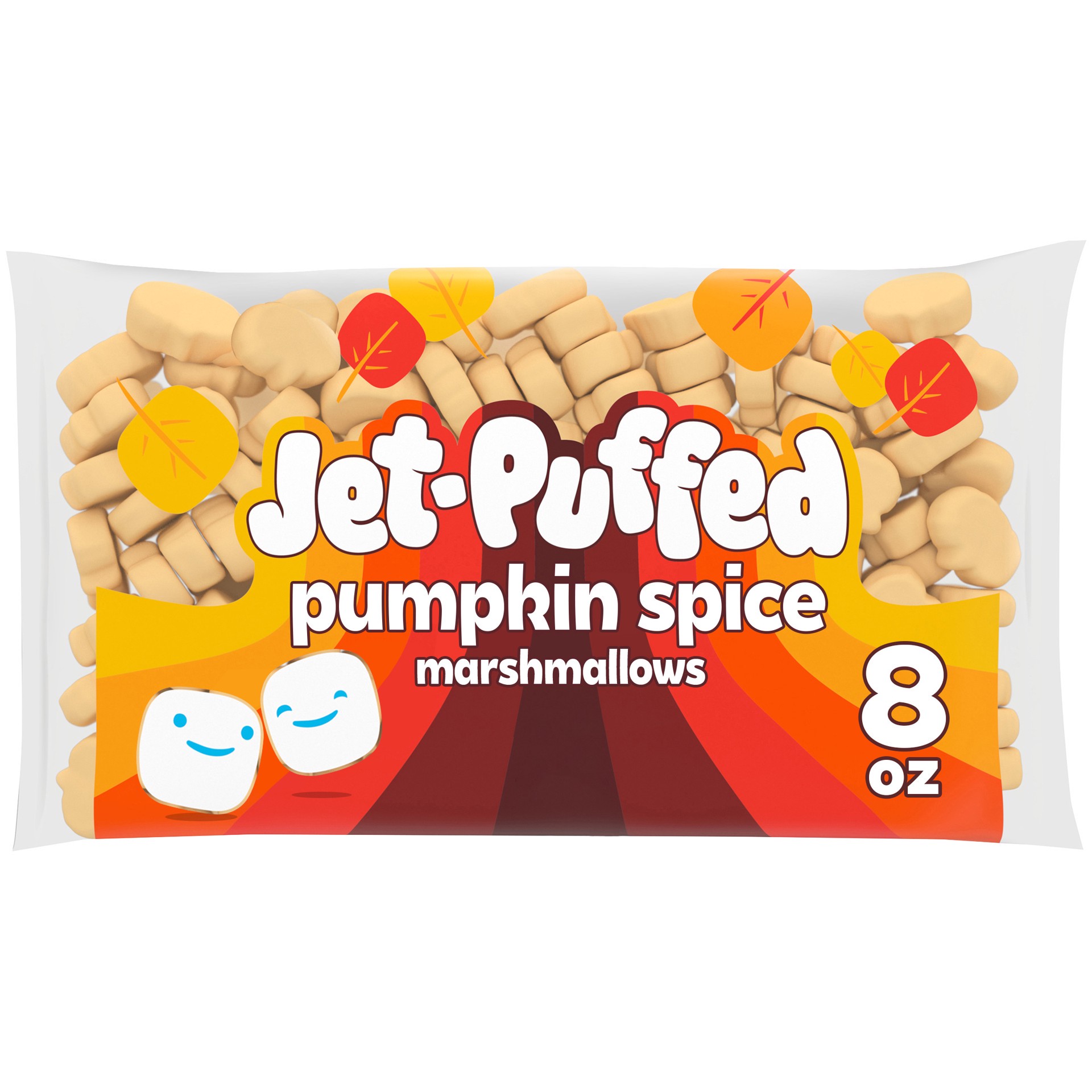 slide 1 of 5, Jet-Puffed Pumpkin Spice Pumpkin-shaped Marshmallows, 8 oz. Bag, 8 oz