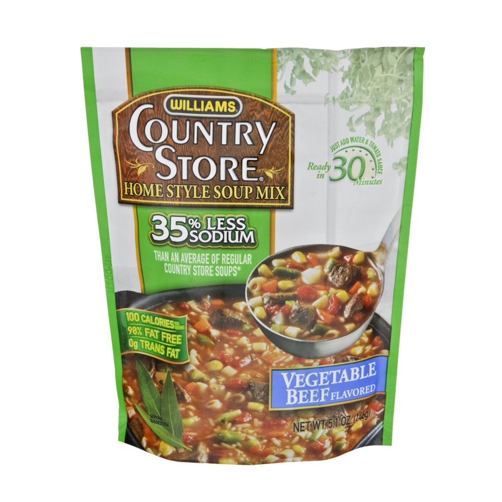 slide 1 of 2, Williams Country Store Vegetable Beef Flavored Home Style Soup Mix, 5.1 oz